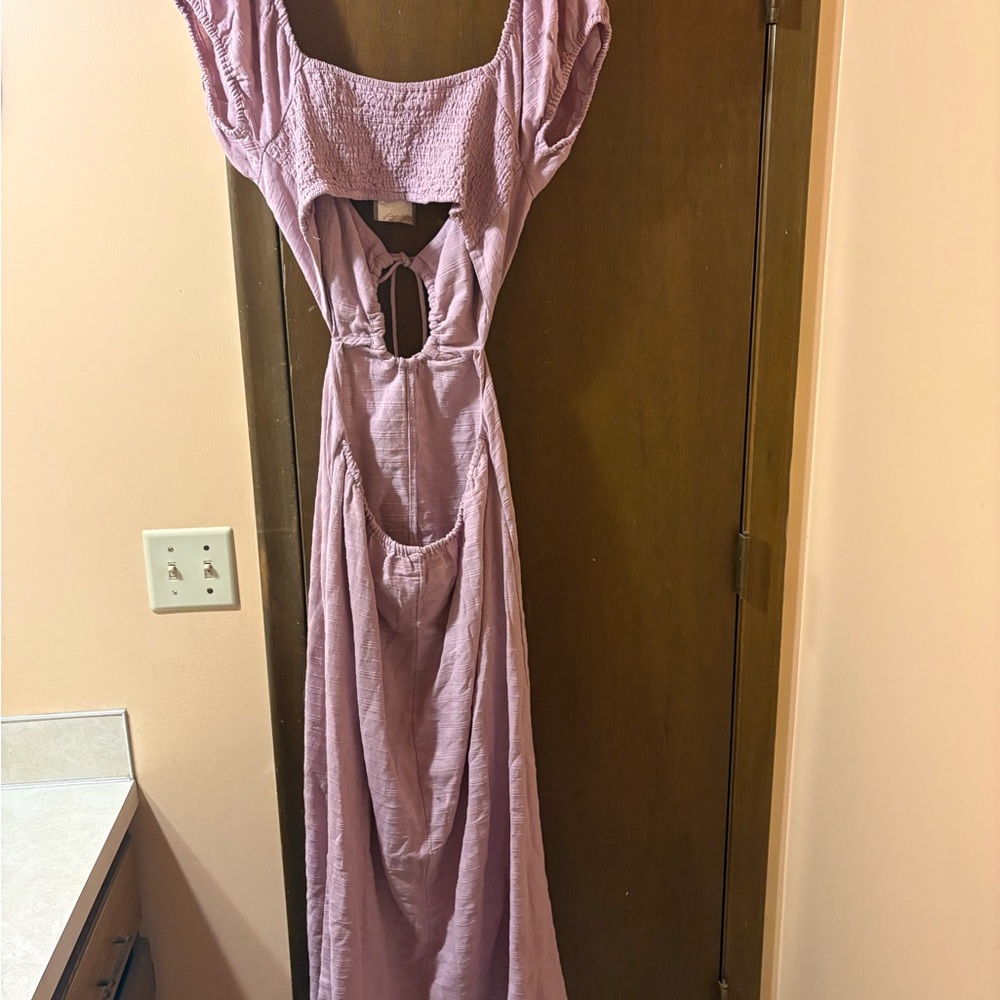 NWT Free People Endless Summer Extra Dose Cut-Out Midi Dress in Lilac - Picture 7 of 10